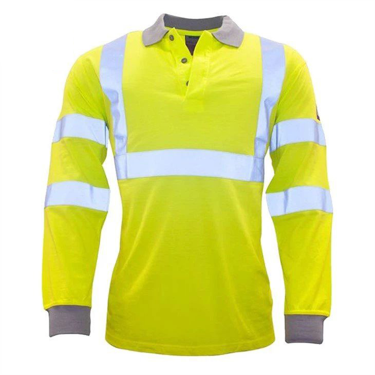 Jersey T-shirt with Collar Colored Reflective Safety T-shirt
