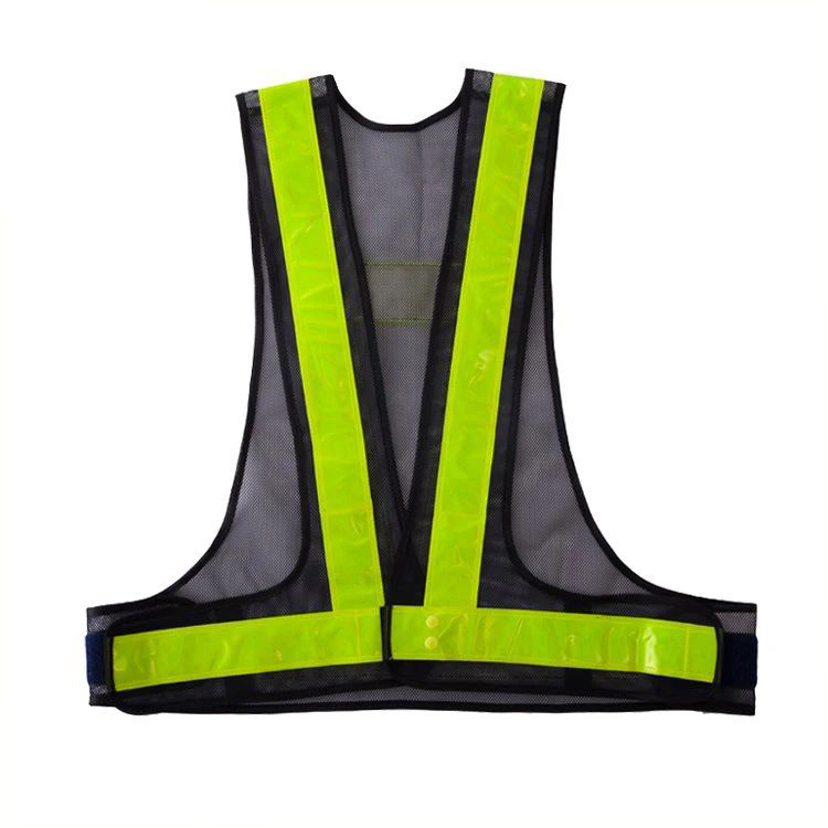 V Shape PVC Reflective Safety Vest Back Pocket