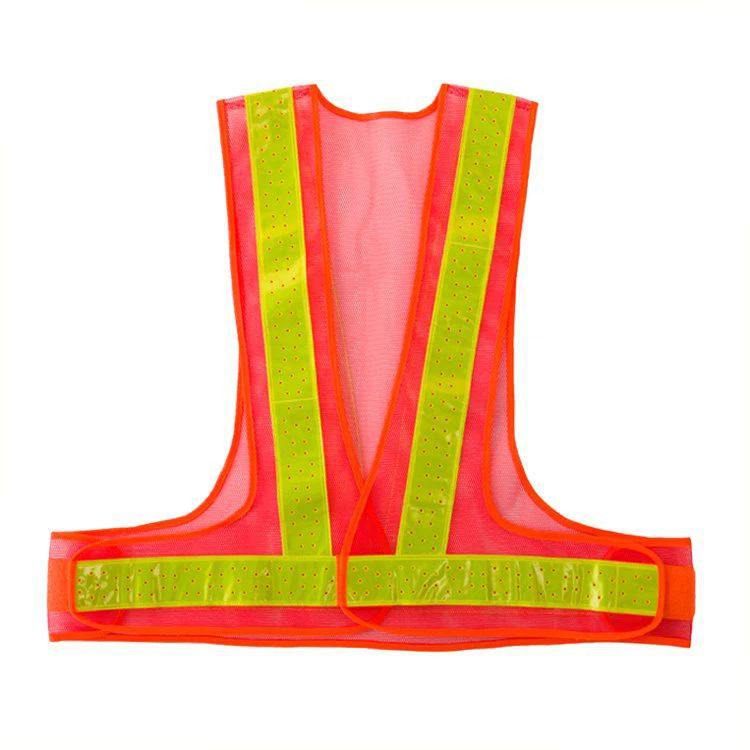 V Shape PVC Reflective Safety Vest Orange