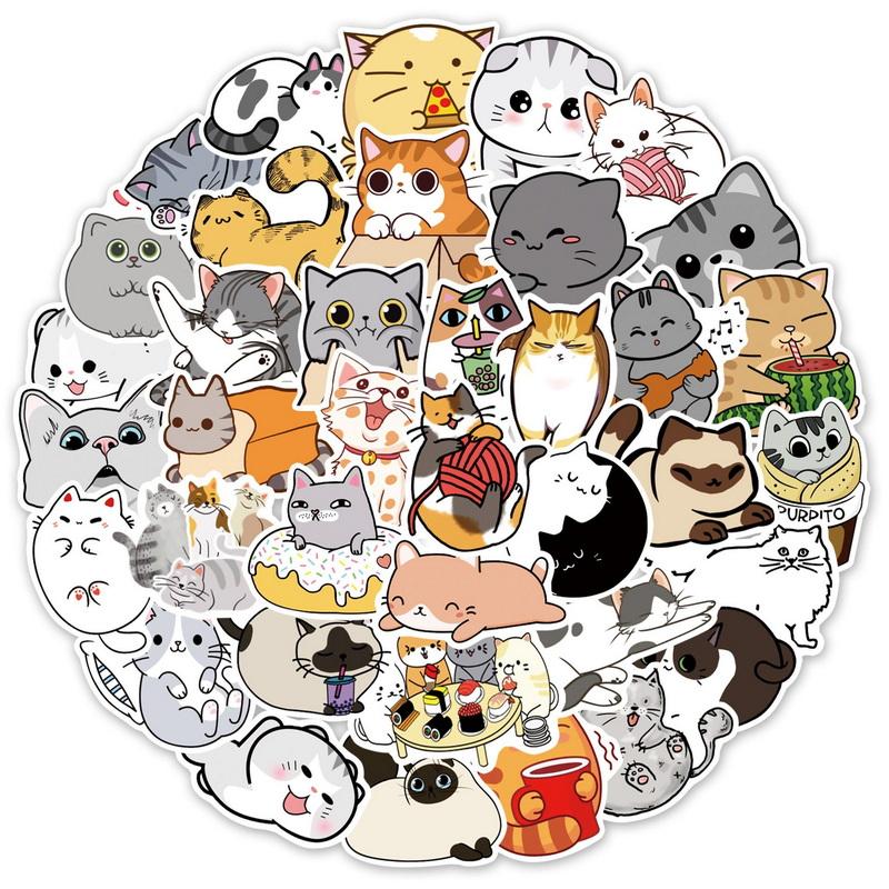 Various cartoon animal stickers