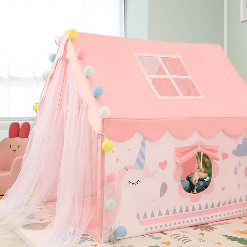 Roze prinses kinderspeeltent voor meisjes