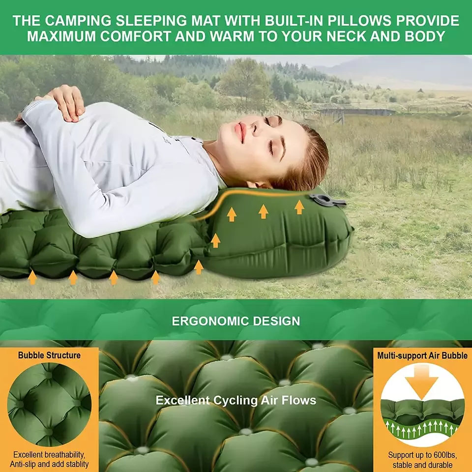 Tapis de couchage auto-gonflant pour le camping