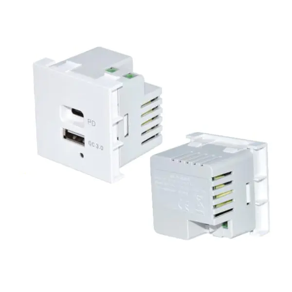 Dual Port Usb Charger Socket Module With PD And QC3.0
