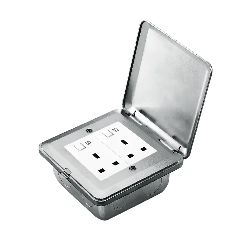 Stainless Steel Pop Up Floor Outlet Socket Box