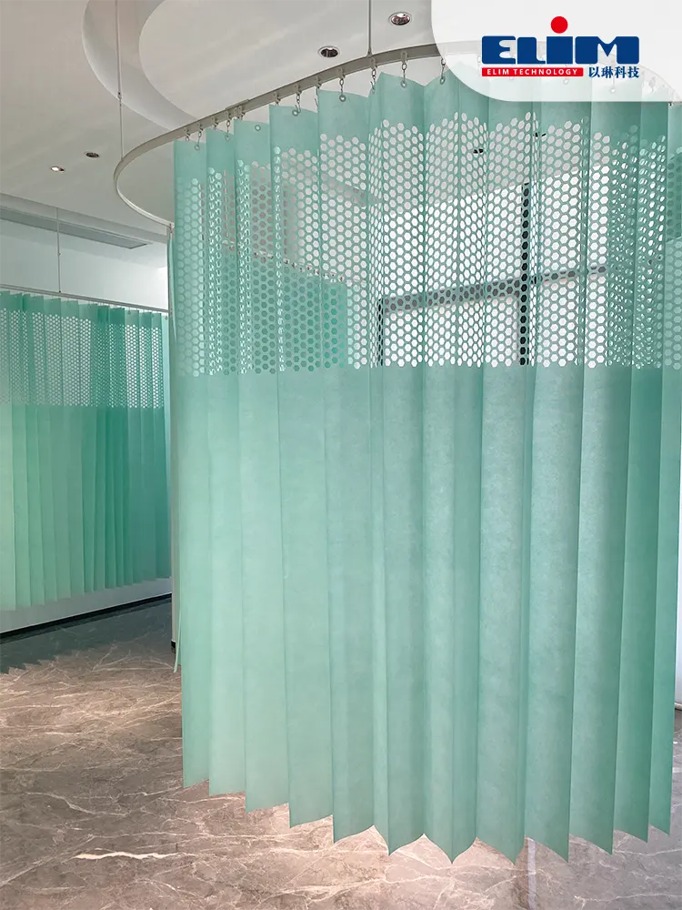 Solid Color Integral Perforated Mesh Disposable Curtain