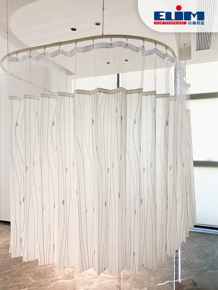 100% Polypropylene Stripe Antibacterial Medical Disposable Bed Curtains