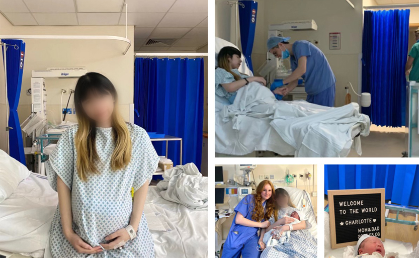 Cortina descartável para maternidade do NHS Chelsea Hospital
