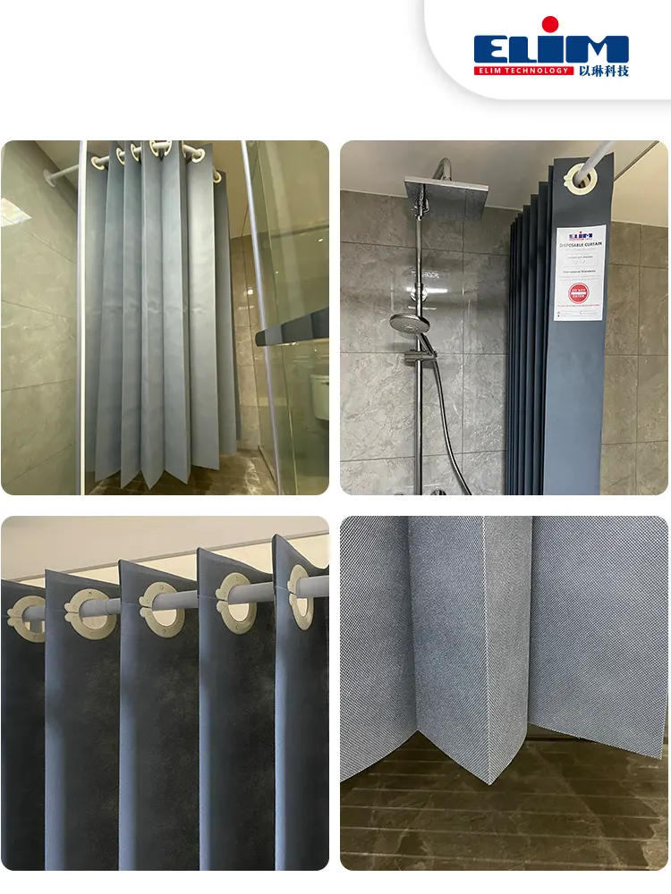 Disposable Non-woven Shower Curtains Mildewproof
