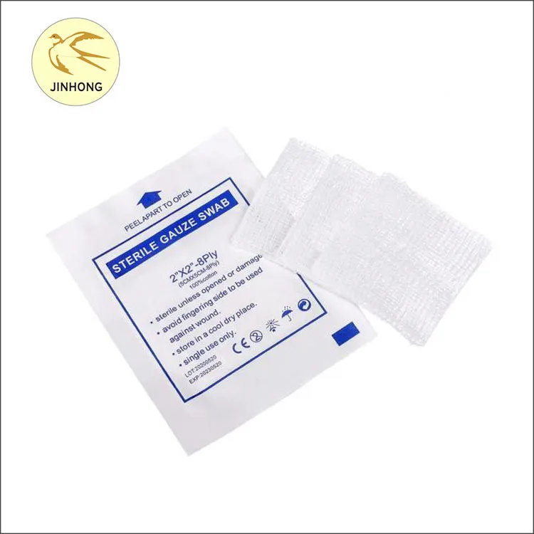 Cotton Medical Disponibel Absorberande Steril Gaze Swab