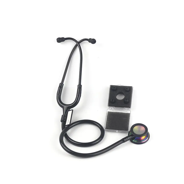 Rainbow Head Black binaural stethoscope