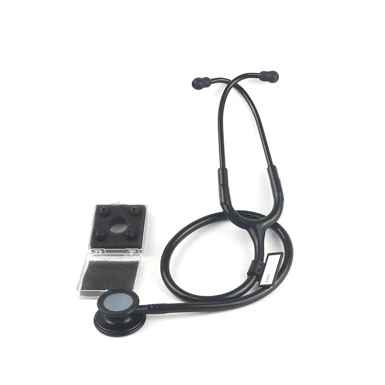 Stainless steel Adult black stethoscope