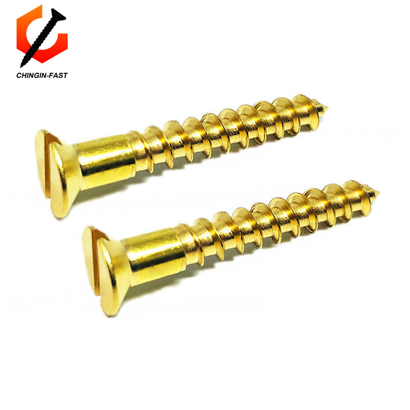 Countersunk Head Slotted Brass Wood Screw