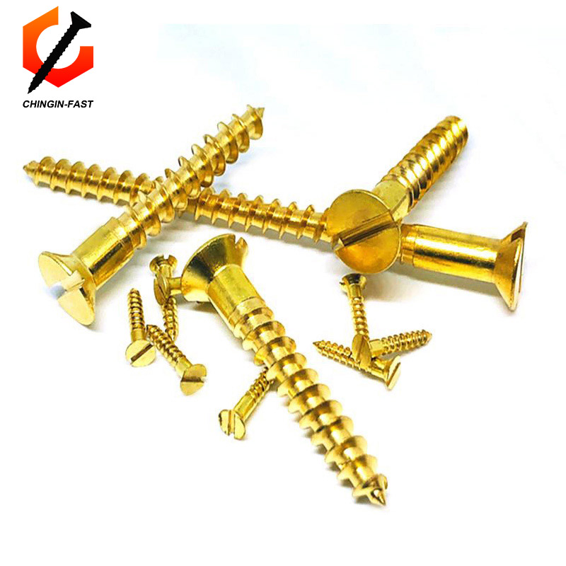 Countersunk Head Slotted Brass Wood Screw
