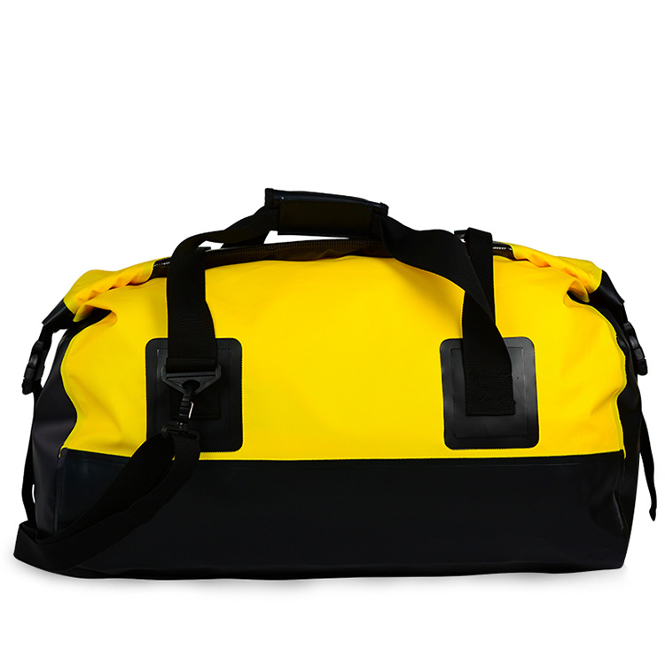 60 لیٹر پیلے رنگ کے ساتھ واٹر پروف ڈفیل بیگ
