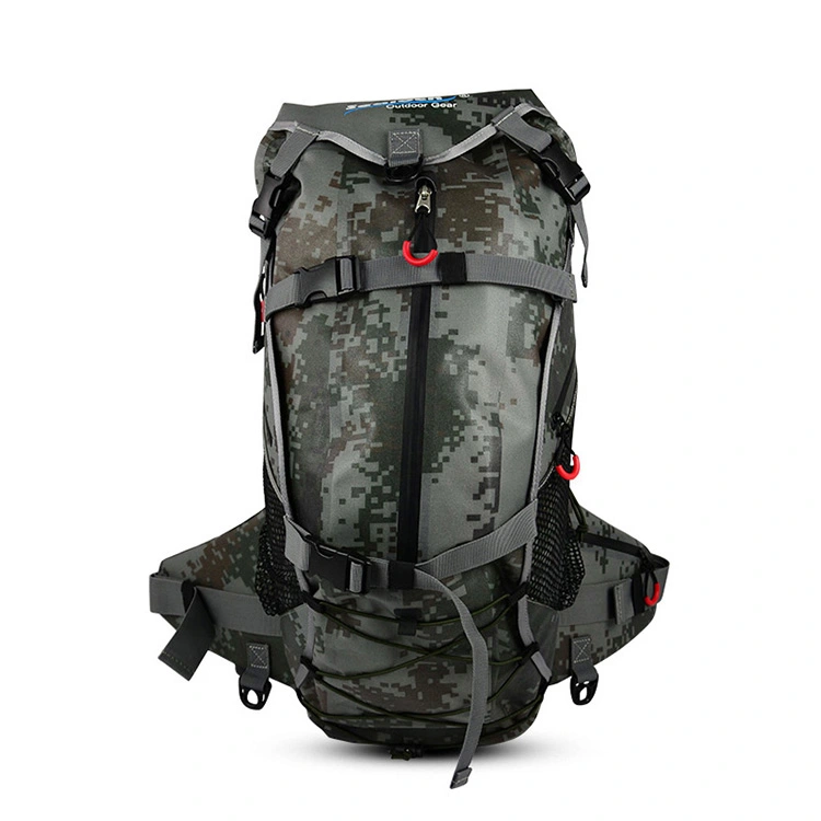 Backpack uiscedhíonach le haghaidh Hiking Camo 35 Lítear