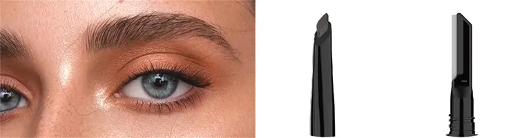 Smooth Automatic Eyebrow Pencil With Hidden Razor