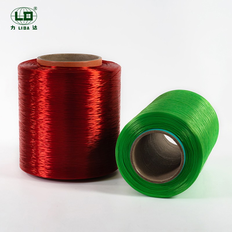 សរុប Brgiht Polyester Dope Dyed Filament Yarn