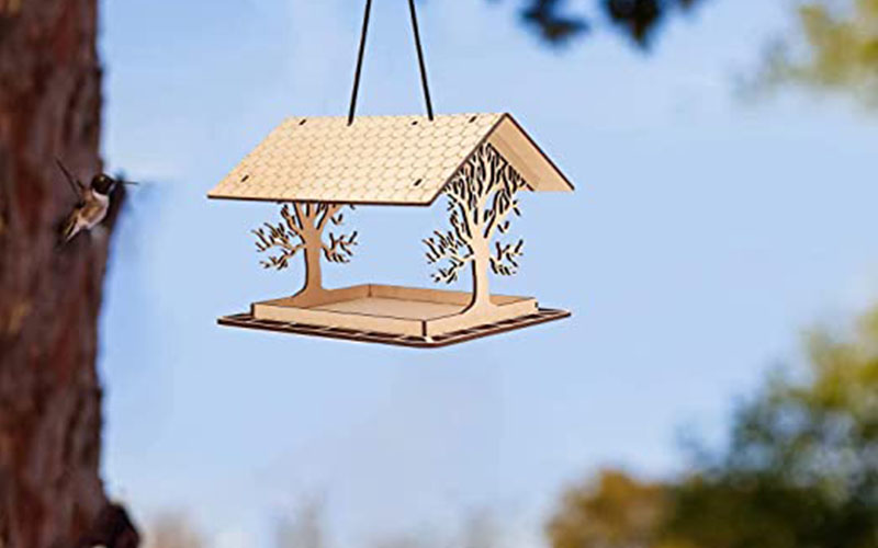 SHJ DIY Wooden Bird Feeders Kit Ciri Dan Aplikasi