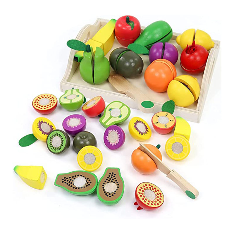 Holzpuzzle zum Schneiden von Obst für Kleinkinder