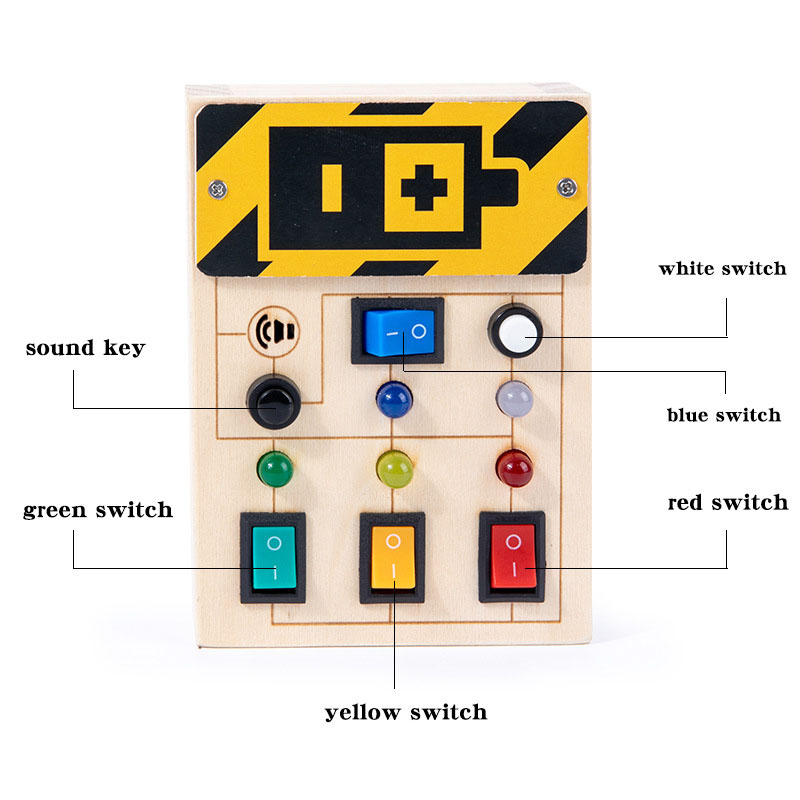 LED Light Switch Busy Board For Toddler With Sound