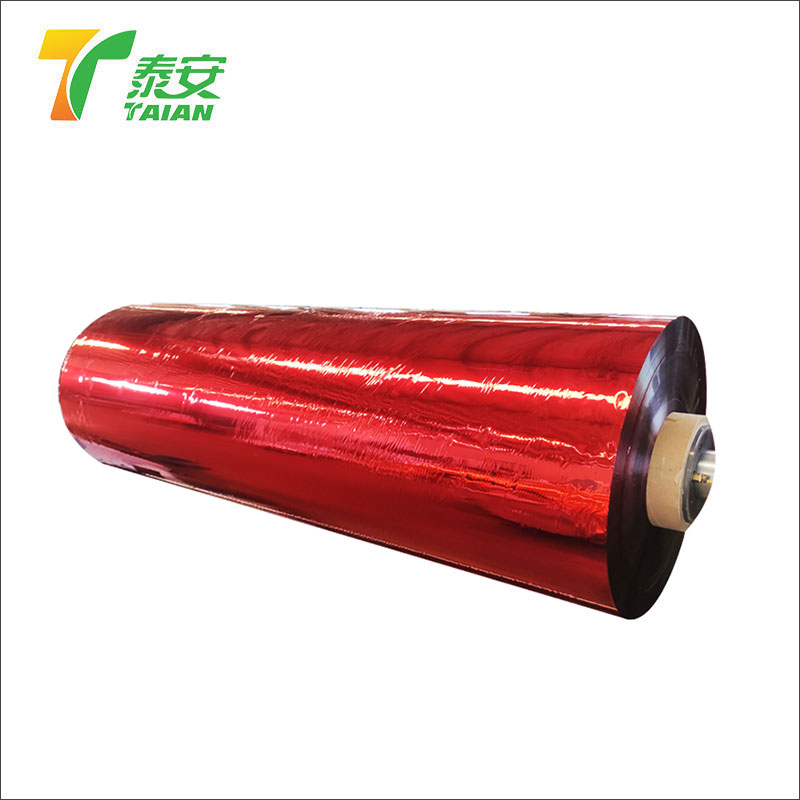 Czerwona metalizowana folia do laminowania termicznego