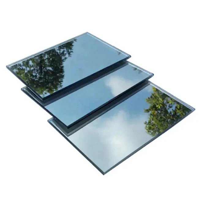 Reflective Glass With Green Blue Grey Bronze Colors