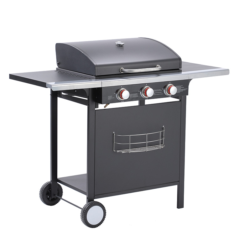 3 Burners BBQ Gas Grill with Side Burner