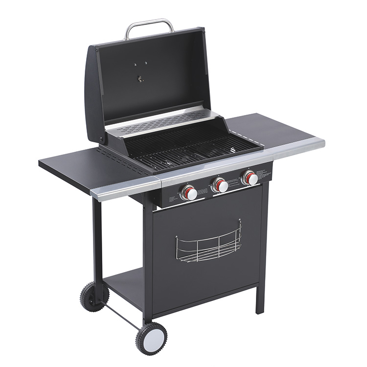 3 Burners BBQ Gas Grill with Side Burner