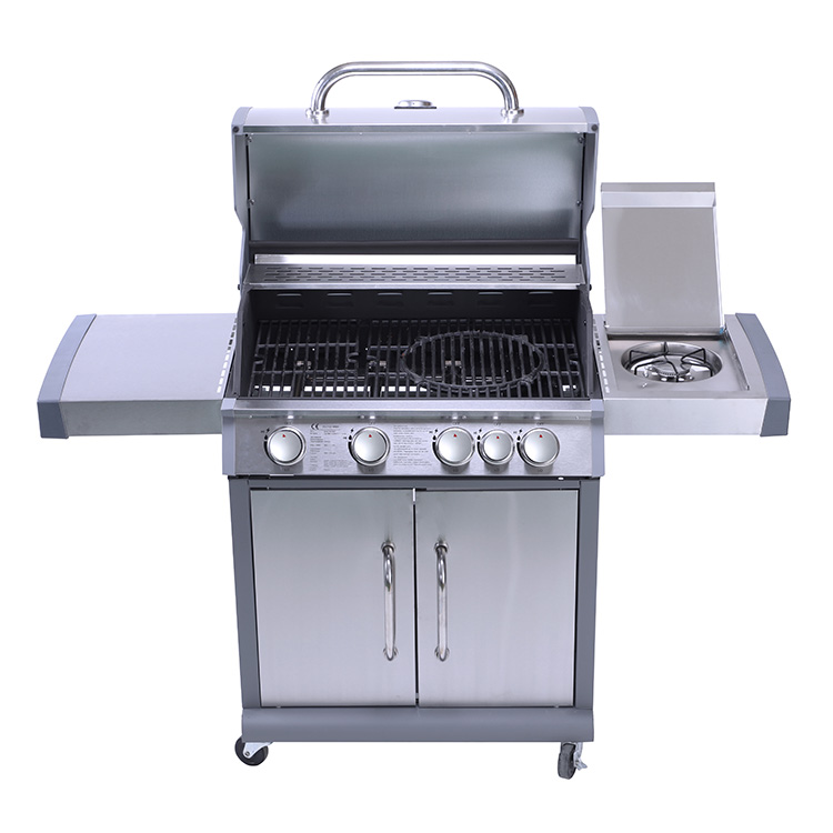 Charcoal BBQ Grill with Enameled Lid and Firebowl