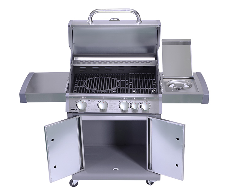 Grill with Attached Fire Box