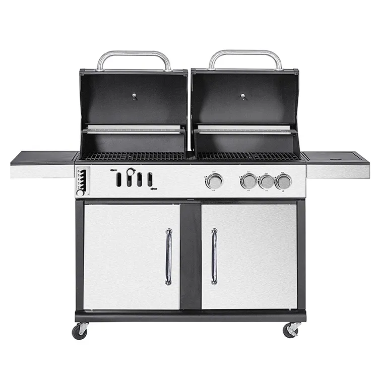 Outdoor Garden Large Gas and Charcoal Grill