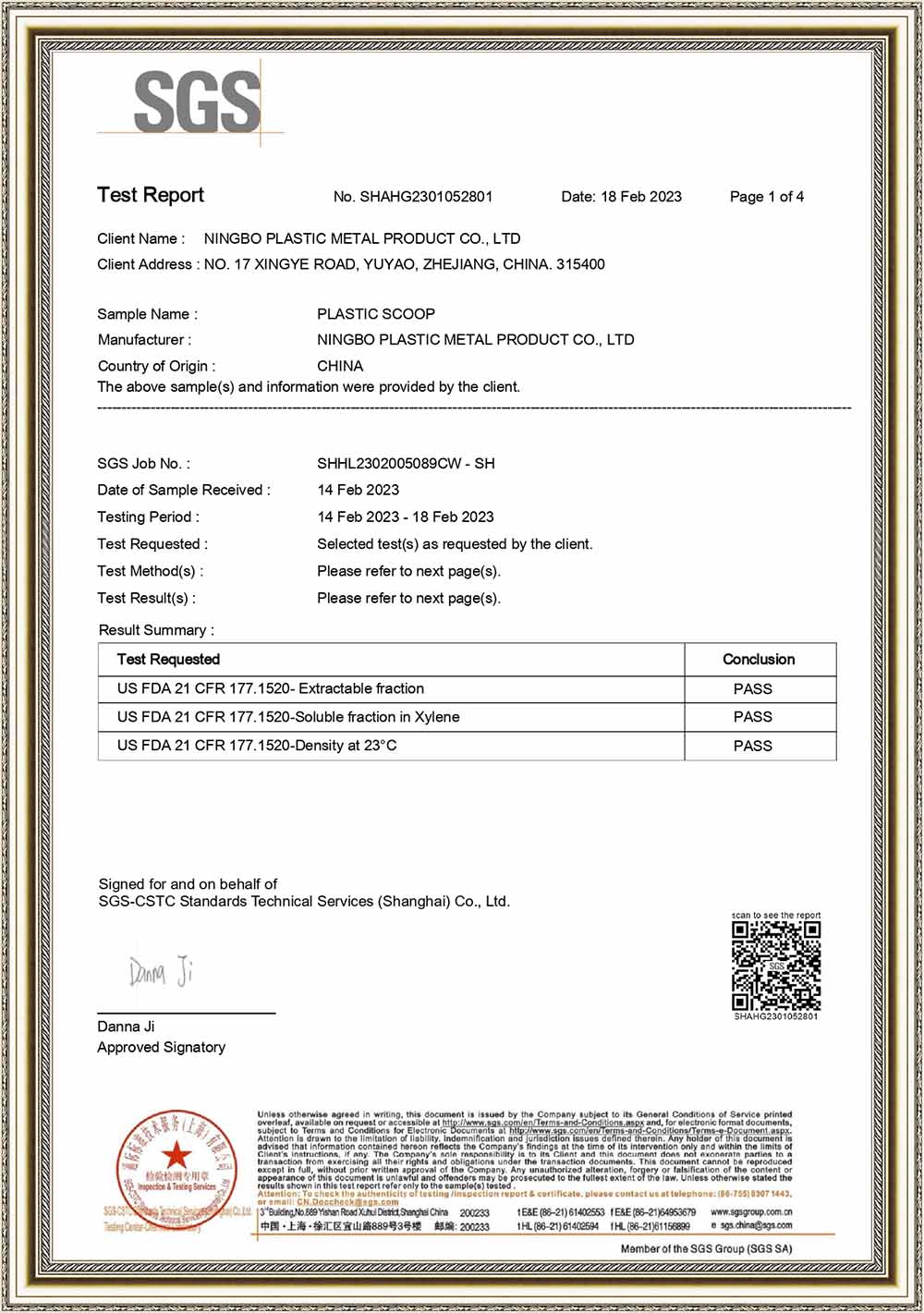 FDA certification for customized spoons