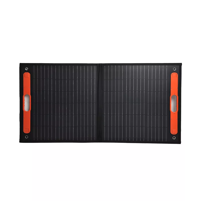 100W Folding Solar Panel with Strong Magnet Orange Handle