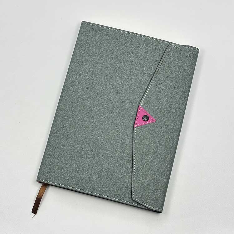 Three fold magnetic buckle notebook