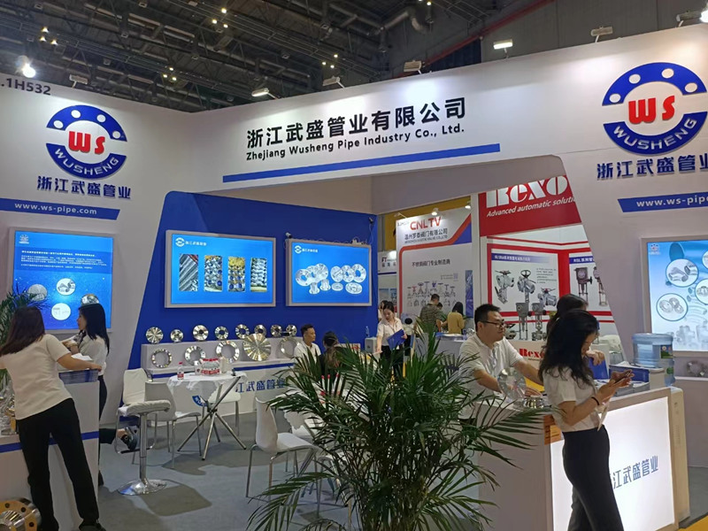Indústria Co. da tubulação de Zhejiang Wusheng, LTD. participou da Exposição de Xangai