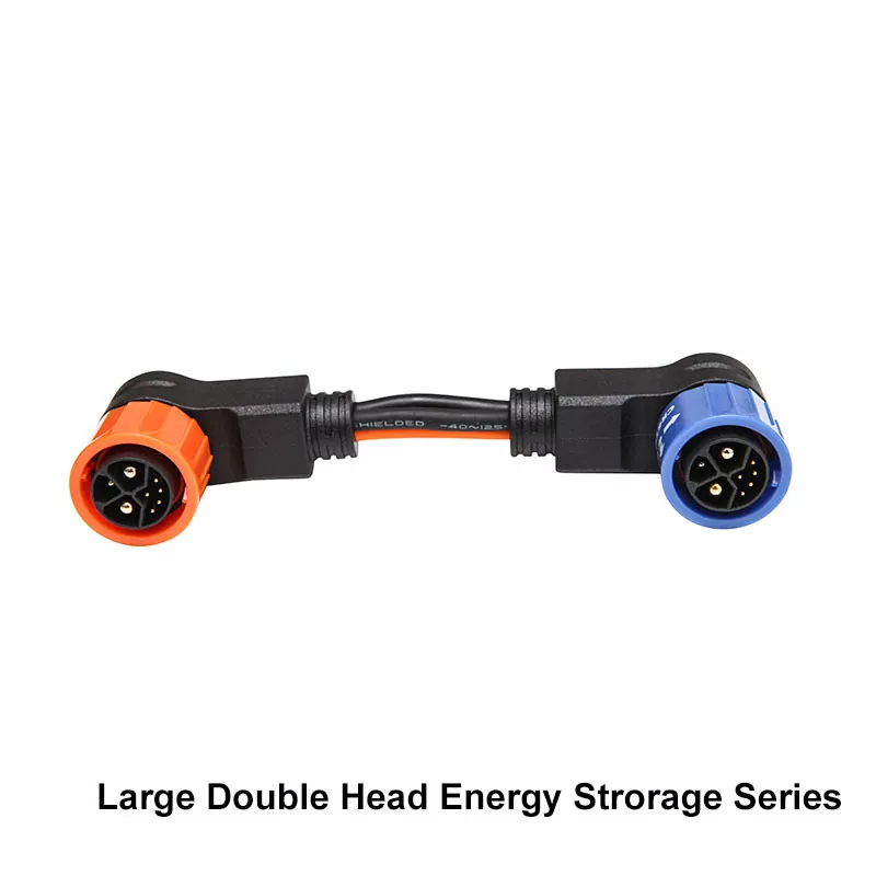 Conector de armazenamento de energia de cabeça dupla de 2+4 pinos
