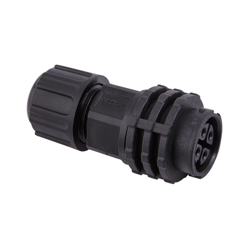 Conector LED RGBW 5Pin negro impermeable IP67 macho hembra