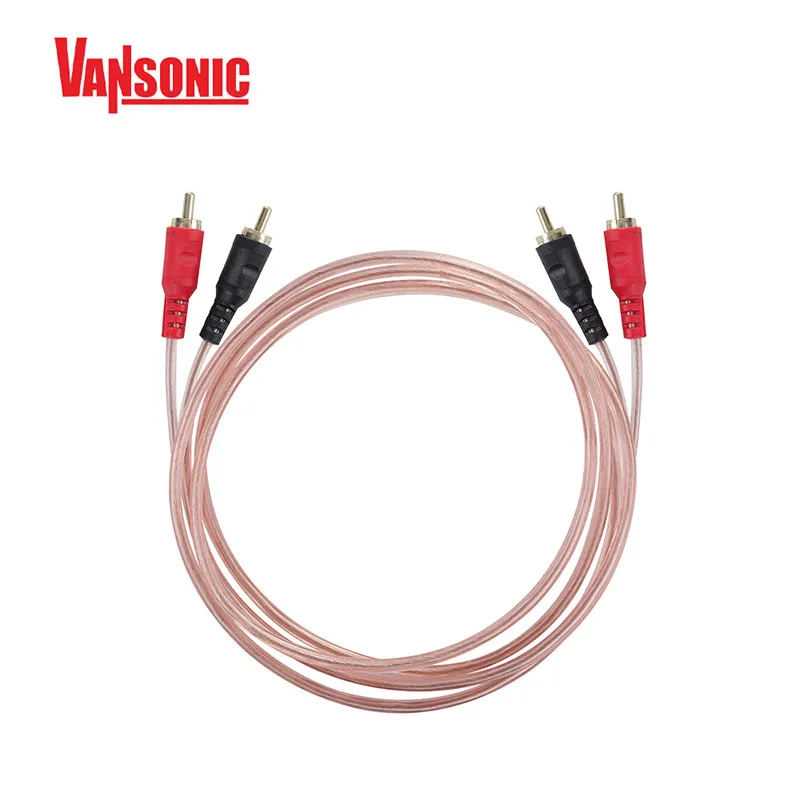 Cable RCA de audio para automóvil con extremos chapados en oro de 24 quilates