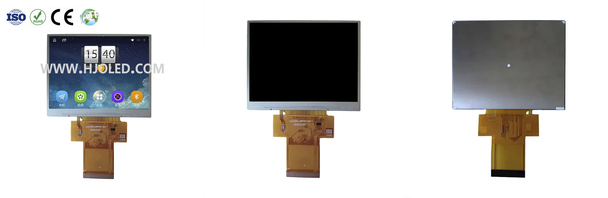 Quais são as resoluções convencionais no mercado de telas LCD TFT de 3,5 polegadas?