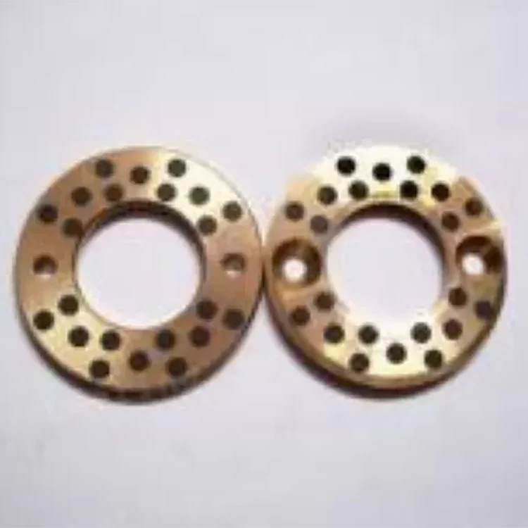 Bronze Thrust Washer na May Solid Lubricant Plugs