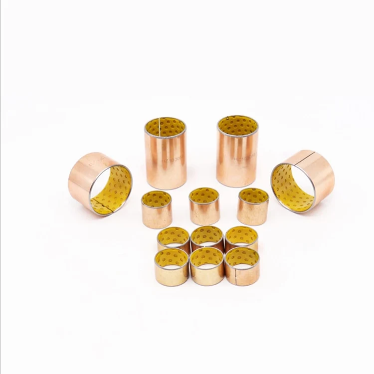 Rolled Bronze Yellow POM Bearings Flanged Sleeve