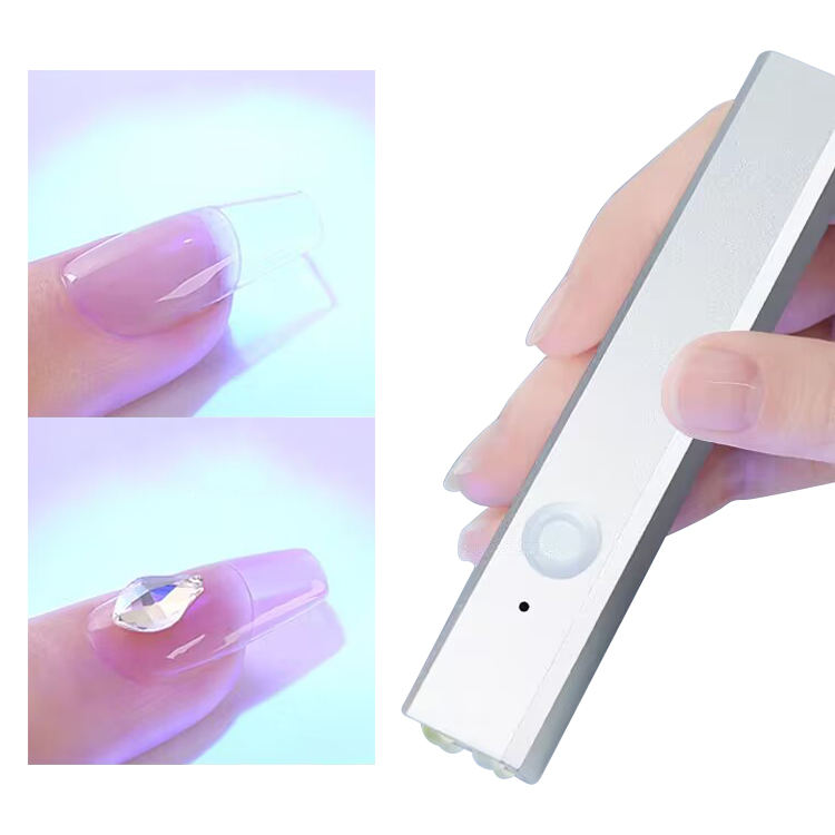 8W dobíjecí bezdrátová UV jednořadá lampa na sušení nehtů