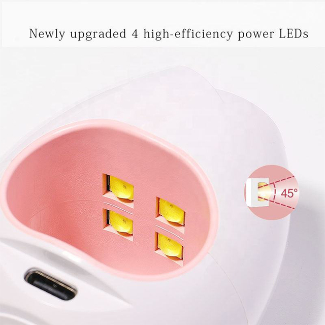 Лампа за сушене на нокти с гел UV 16w Rose USB за един пръст - 4