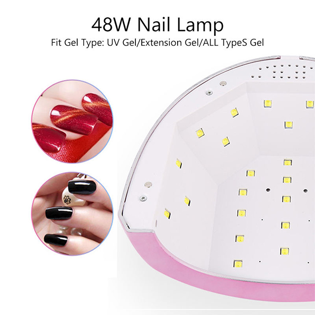 Лампа за сушене на нокти със светлоотразително дъно 48w - 3