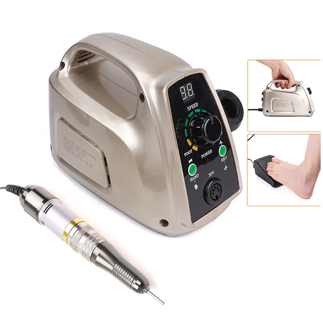 Portable Nail Drill Set Electric With Powerful Motor 65w 35000rpm