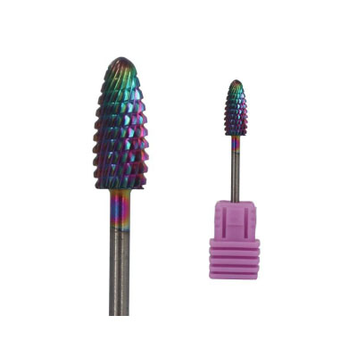 Rainbow Carbide Nail Drill Bits რჩევა ბუნებრივი ფრჩხილების ბუფერისთვის - 4