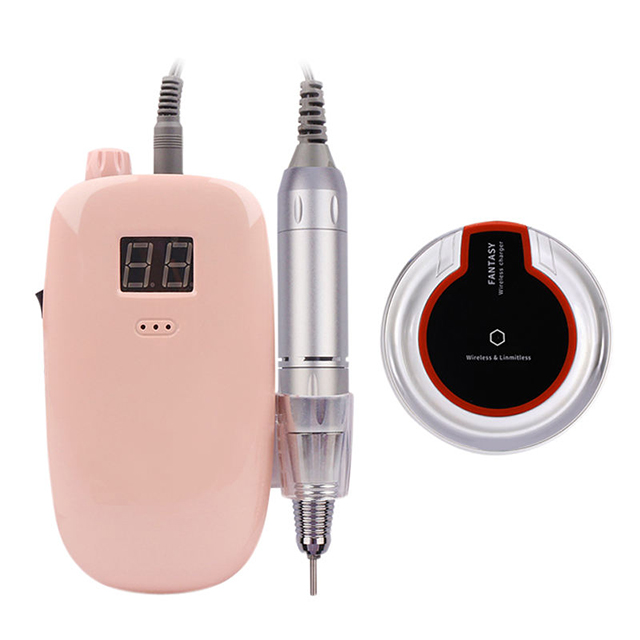 Rechargeable Nail Drill Set White Natural Nails 25w 30000rpm