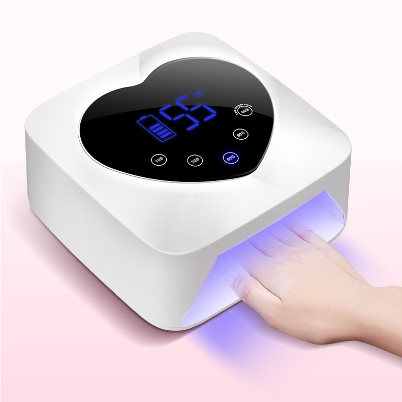 Rechargeable Nail Dryer Lamp Cordless with Heart-shape 72w
