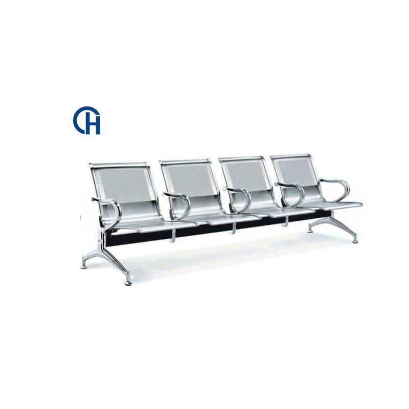 Chaise de rangée d'acier inoxydable d'argent de chaise d'attente du patient 3 de clinique d'hôpital - 2 