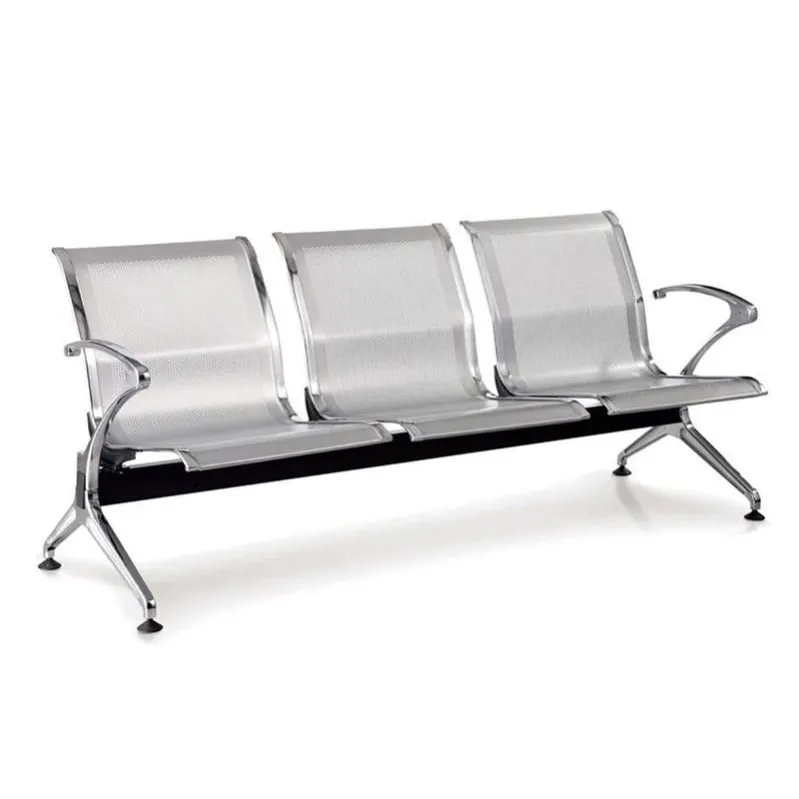 Chaise de rangée d'acier inoxydable d'argent de chaise d'attente du patient 3 de clinique d'hôpital